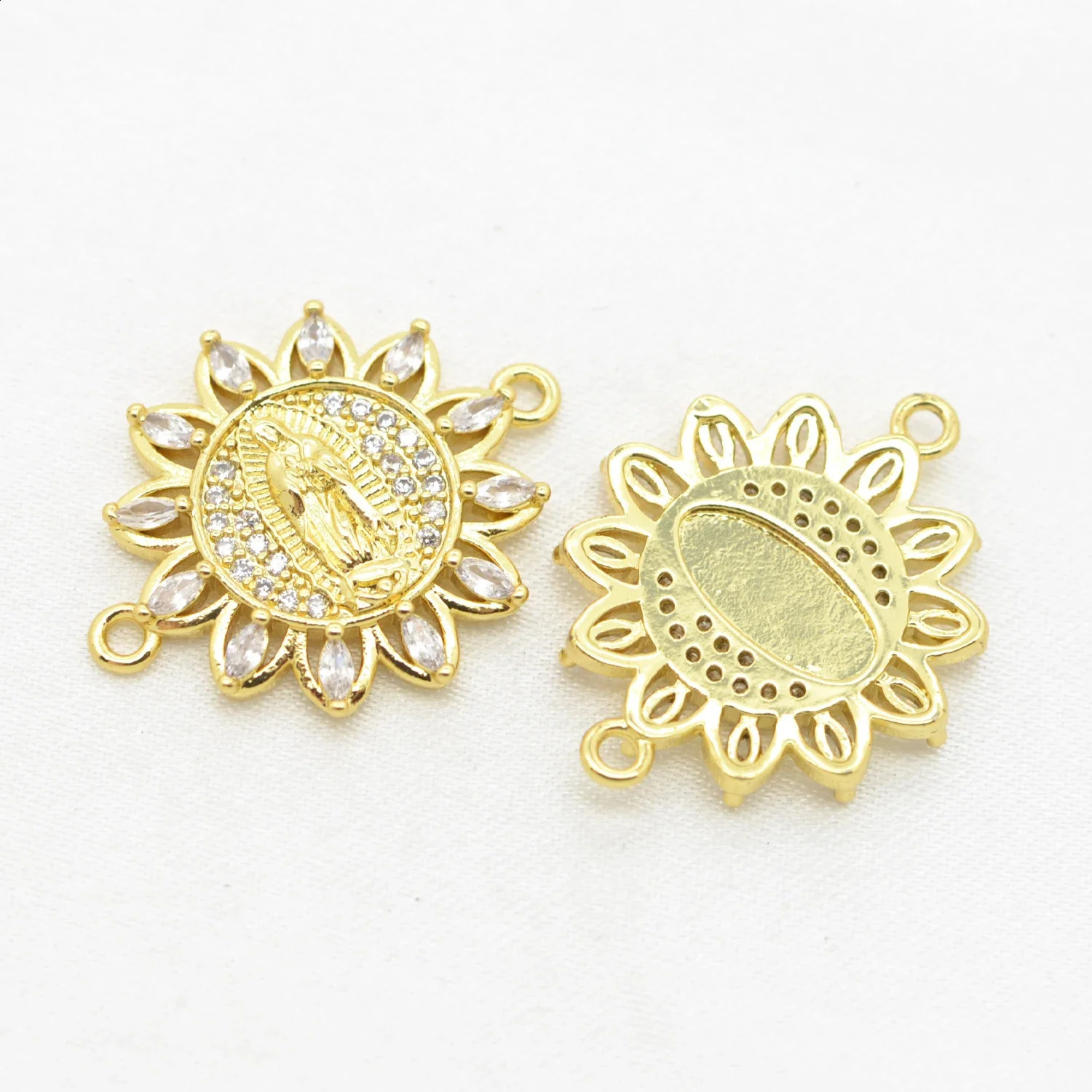 Virgin Mary Heart Connector for Jewelry Making Supplies Flowers Turkish Eyes Elephant Clasps Fastener DIY Hooks Top Quality 241227