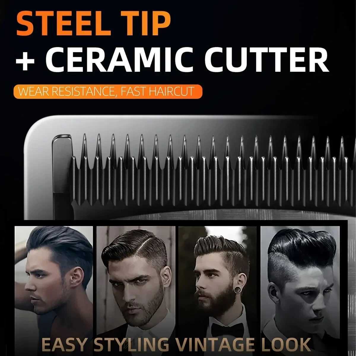 Kemei Hair Clipper Professional Hair Trimmer 9000 RPM Haircut Machine Electric Brushless Motor Barber Machine for Men KM-2242 W241227