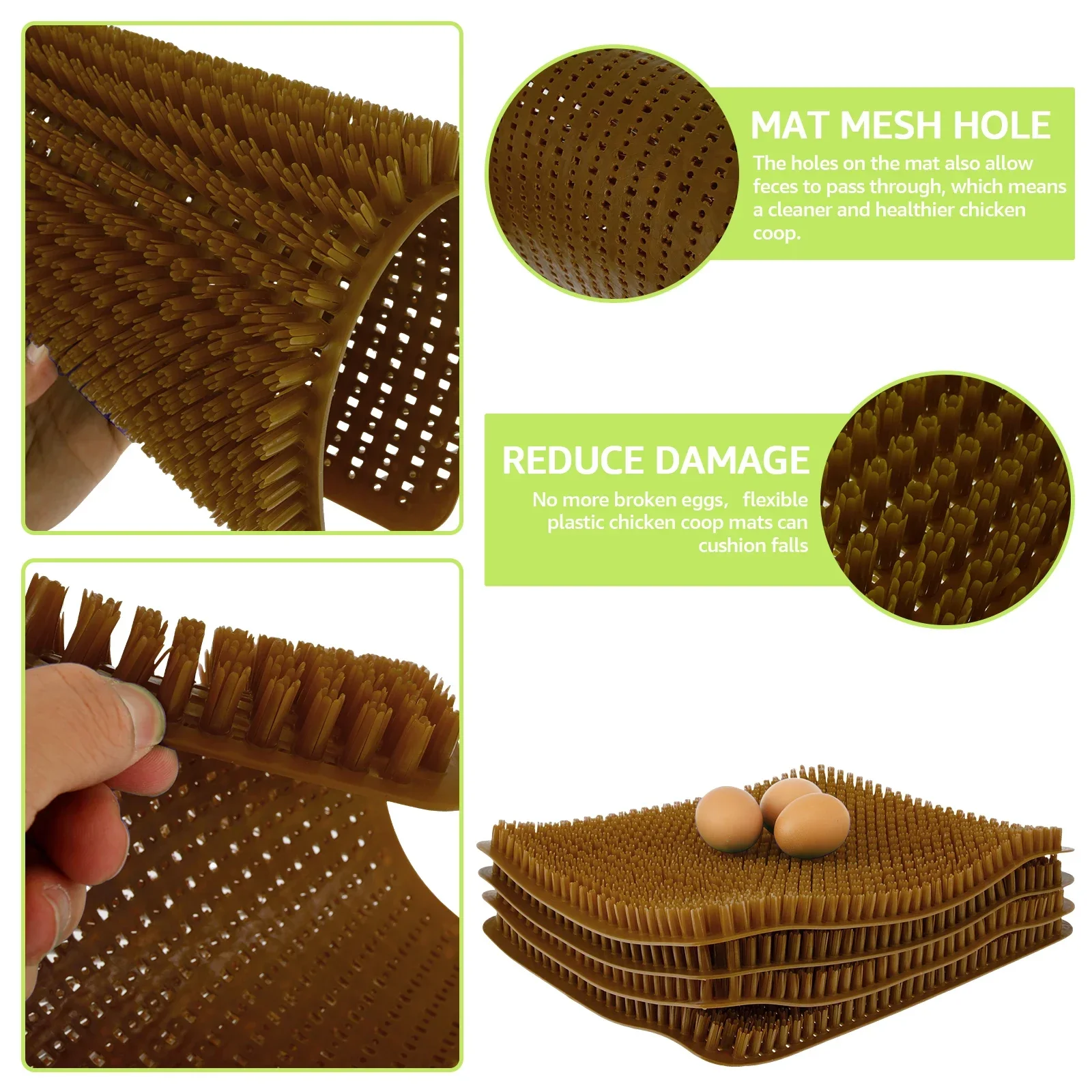 1pc Chicken Bedding Mats Nesting Pads Washable Hen Nesting Pads Plastic Cuttable and Reusable Egg Laying Mats for Poultry Mats