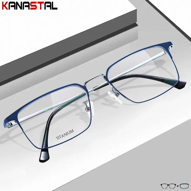 Men Prescription Glasses Optics Lenses Reading Glasses Women Blue Light Blocking Myopia Eyewear Metal Eyeglasses Frame 241227