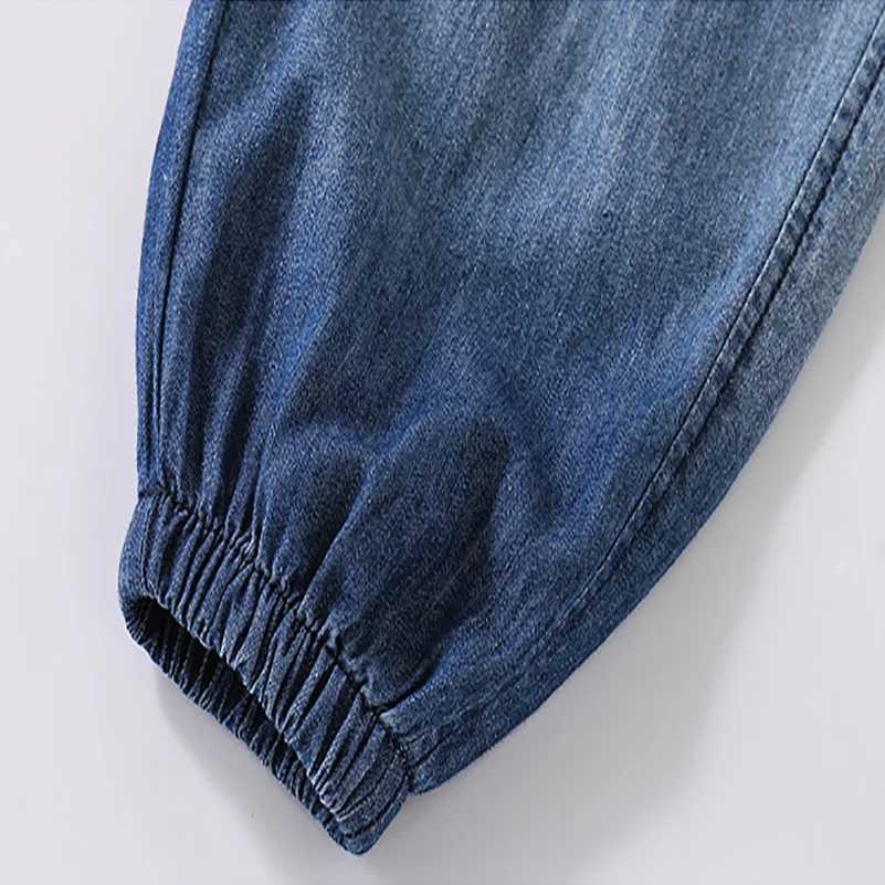 2024 Spring and Autumn Boys Versatile Fashion Gradient Letter M Jeans/Casual Pants 1-6 Years Old W241227