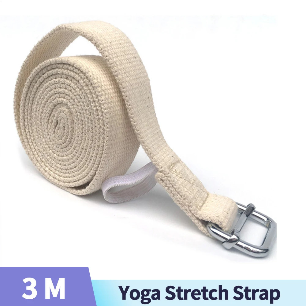 Yoga Stretch Strap DRing Belt Exercise Gym Rope Figure Waist Leg Resistance Fitness Band Cotton for 241216