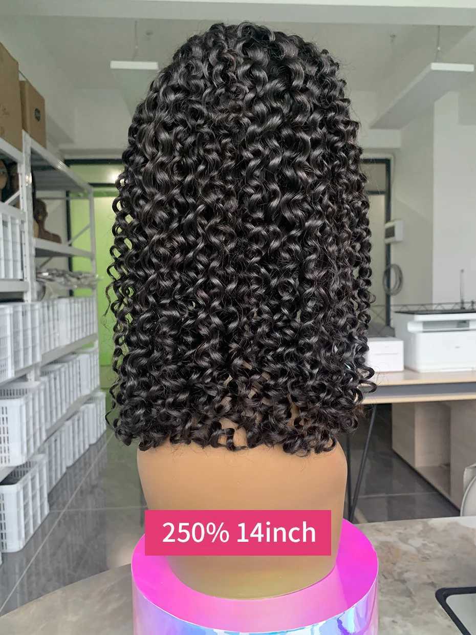 Curly Wigs Full 250 Density Short Bob Wig Human Hair Vietnamese Raw 13x4 13x6 Double Drawn Jerry Curly Lace Front Human Hair WigXJ241227