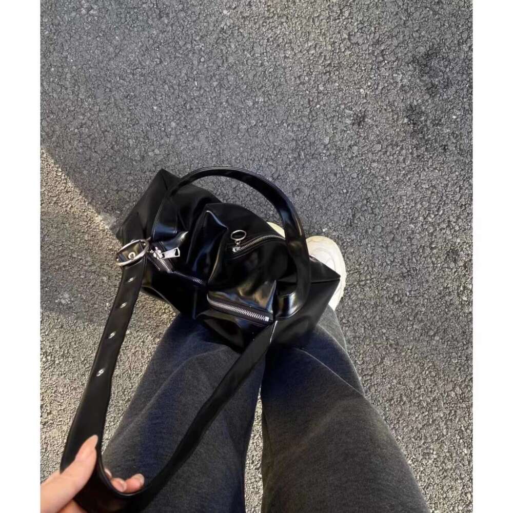 Y2k Spicy Girl Soft Leather Texture Tote Trendy Fashion Cross Shoulder Casual Large Capacity Bag for Women