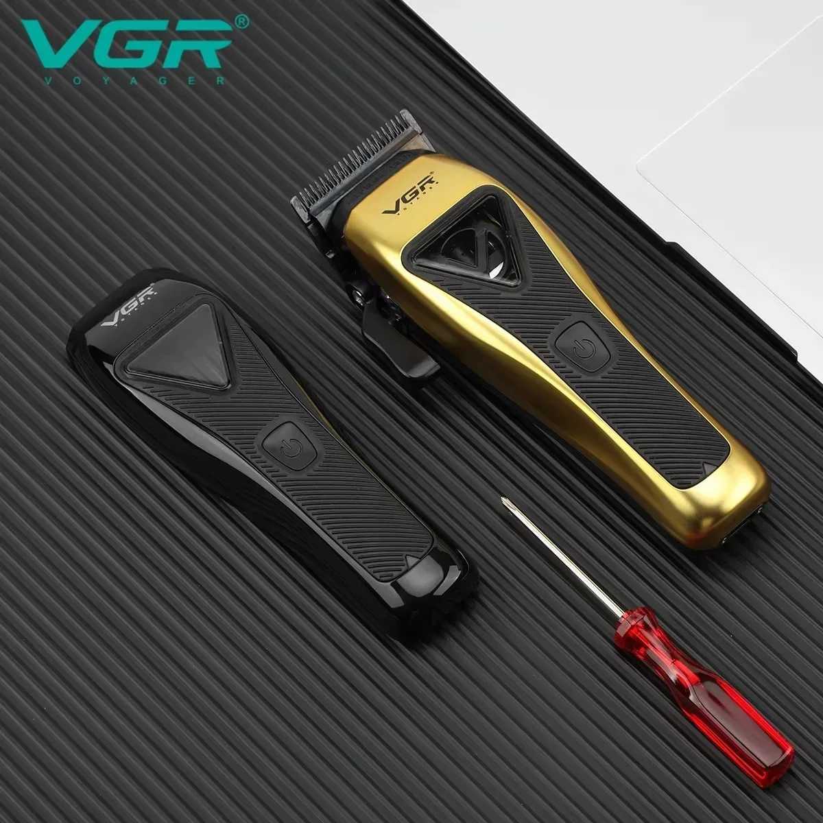 VGR Hair Trimmer Adjustable Hair Cut Machine Electric Hair Trimmers Vector Motor Barber Clippers 9000 RPM Trimmers for Men V-015 W241227