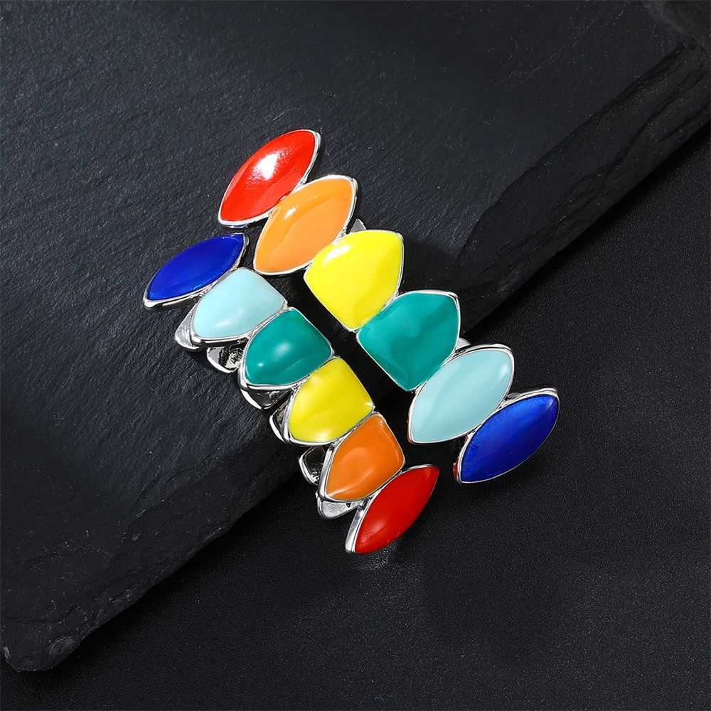 Hip Hop Colorful Drip Oil CZ Teeth Grillz Cs Cubic Zircon and Out Micro Pave Top Bottom Charm For Men Women Jewelry Xmas Gift W241227