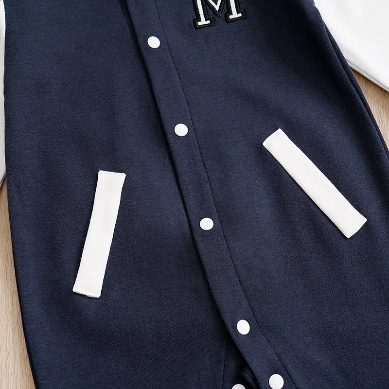 born Baby Baseball Clothes 0 3 6 9 12 Months Boston Cotton Long Sleeve Footies Toddler Boy Clothes Kids Jumpsuit Pyjama Bebe 241226