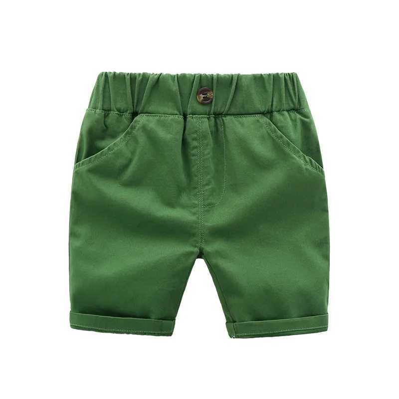 DE PEACH New Preschool Childrens Casual Shorts Boys Shorts Summer Cotton Childrens Beach Shorts Solid Color Baby Clothing 2-6 Years W241227