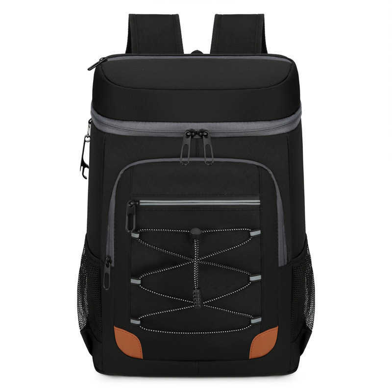 Hot Dual Shoulder Insulated Backpack for Outdoor Picnics Large Capacity Portable Ice Pack Crossbody Style Thick Picnic Bag 240920