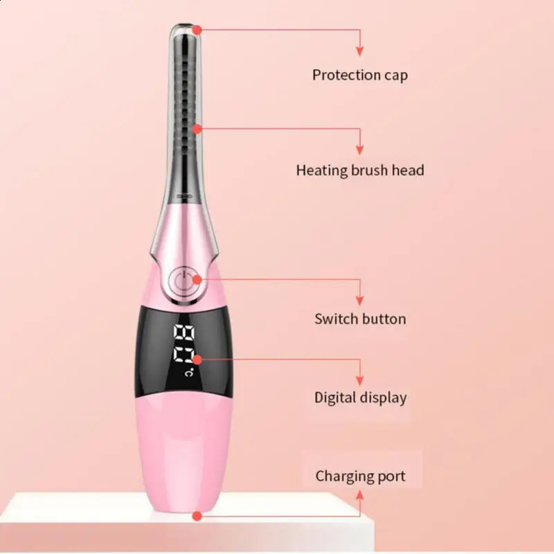 Ion Eyelash Curler Eyelash Artifact Eye Curler Long-Lasting Shaping Volume Rechargeable Electric Heating 241226