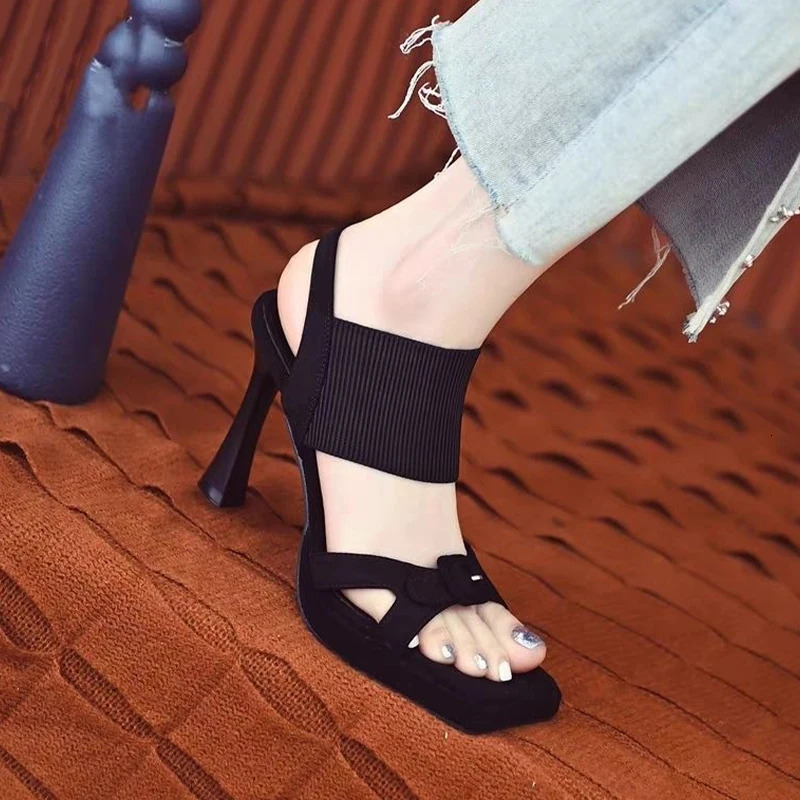 Fashion High Heels Sandals Women Sexy Party Open Toe Pumps Shoes Summer New Slides Dress Slippers Mujer Atillas