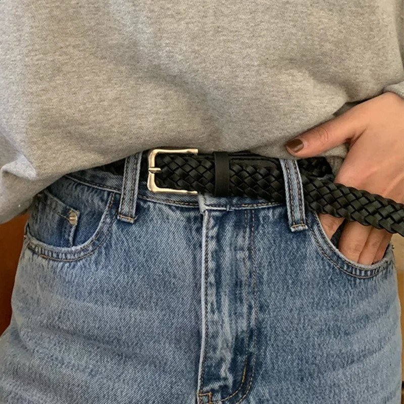 Creative Retro Woven Belt Women Korean Stylish Casual Elastic Waistband Jeans Accessories Belts 2000s Y2k 241226