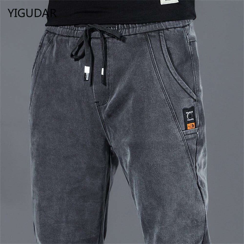New Man pants Hip Hop Harem Jeans trousers Loose Joggers Denim Casual Sweatpants Korea Trousers Streetwear Men Clothing