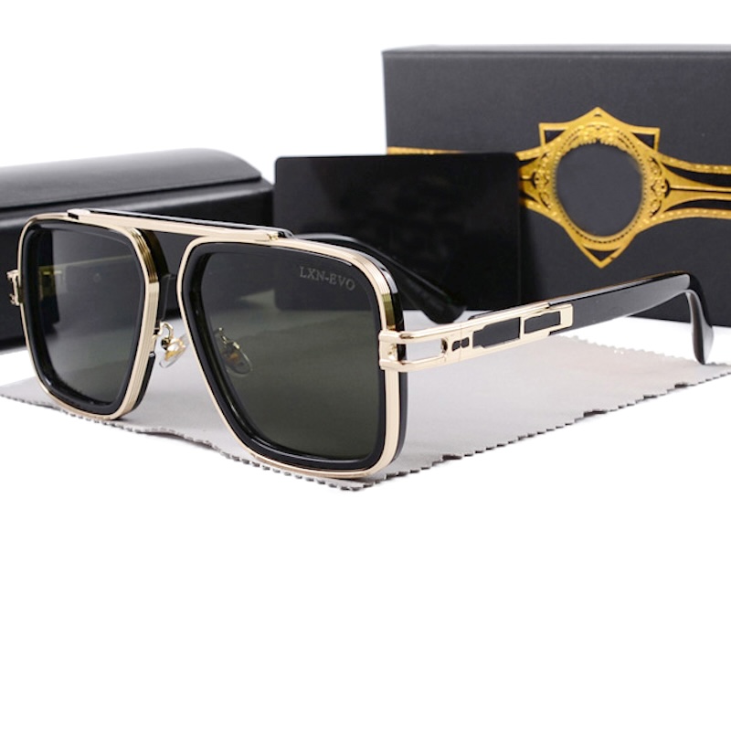 LXN EVO Luxury Sunglasses Designer Brand Mach Six Men Women Flight Seven Rock Style Gradient Pilot Sunglasses Oculos De Sol Fashion Vintage Square Hig