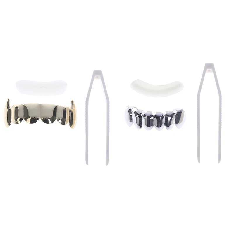 Hip Hop Teeth Grillz Top Bottom Grill Mouth Teeth Grills Gangster Jewelry Gift W241227