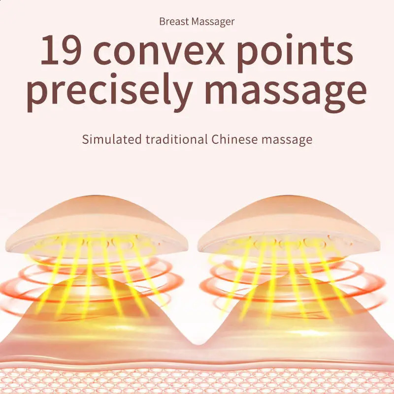 Breast Enhancement Instrument Red Light Massage Therapy Chest Massage Pad Compress Wireless Vibration Massage 241226