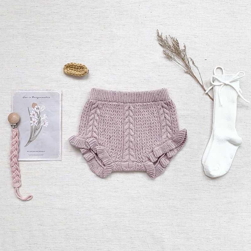 2024 Spring Kids PP Shorts Baby Boys Girls Knit Short Childrens Clothing Casual Baby Boys Girls Shorts Autumn Children Short W241227