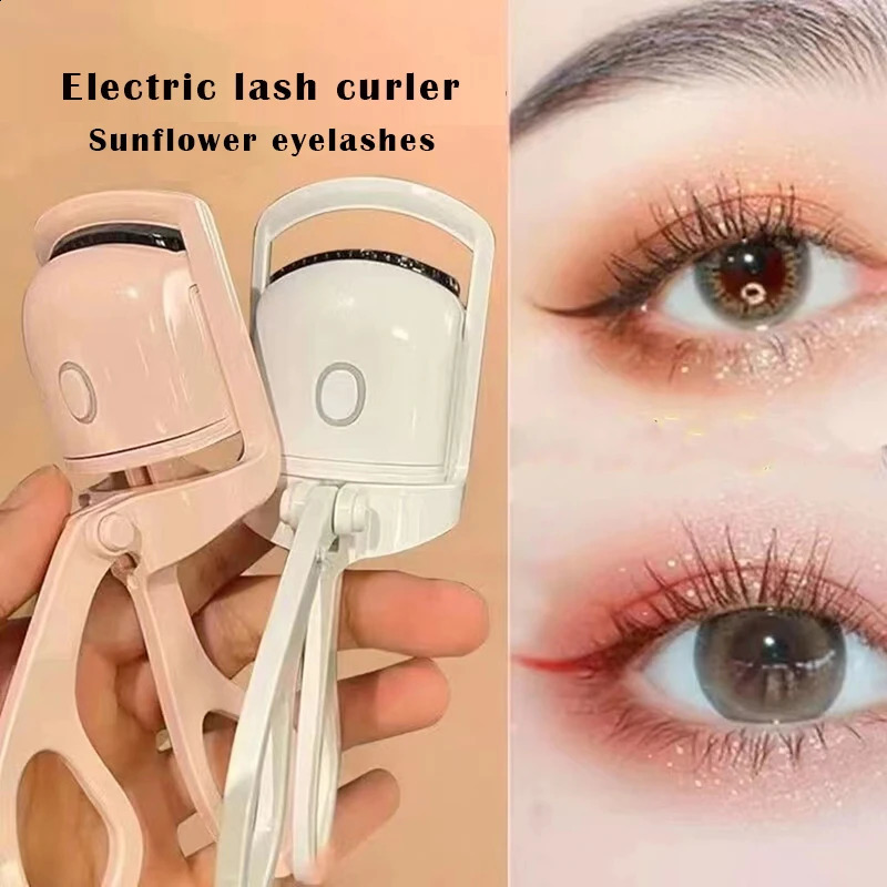 Portable Electric Heated Eyelash Curler Comb Eye Lash Long Lasting Eyelashes Curls Thermal Eyelash Curler Makeup Tools 241226ww