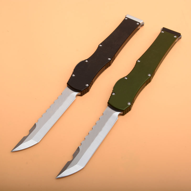 High End VI Ha lo 6 Tactical Knife (4.4 Satin) Single Action Hell Blade knife With Safety lock Survival EDC Gear knives