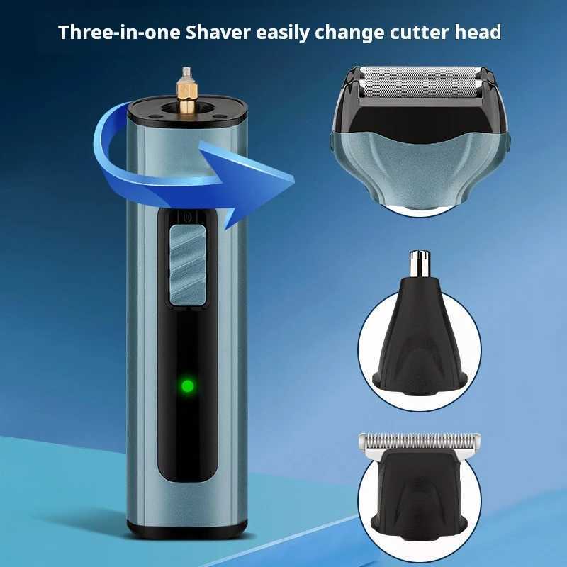 Three-In-One Multifunctional Hair Clipper Set USB Charging Nose Hair Trimmer Mens Electric Shaver W241227