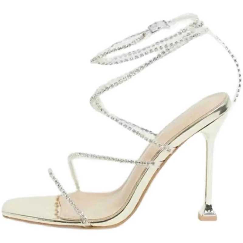 High Quality Female Sandal Womens Ladies Shoes Summer Open Toe High Heels Girls Sexy New Peep Comfort Fashion Square Strap Style T241227