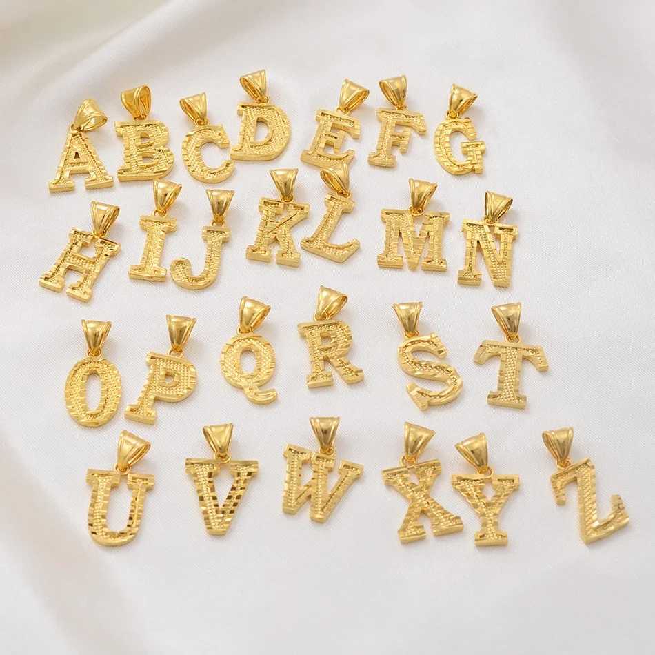 A- Z Small Letters Necklaces Women/Girl Gold Color Initial Pendant Thin Chain English Letter Jewelry AlphabetXJ241227