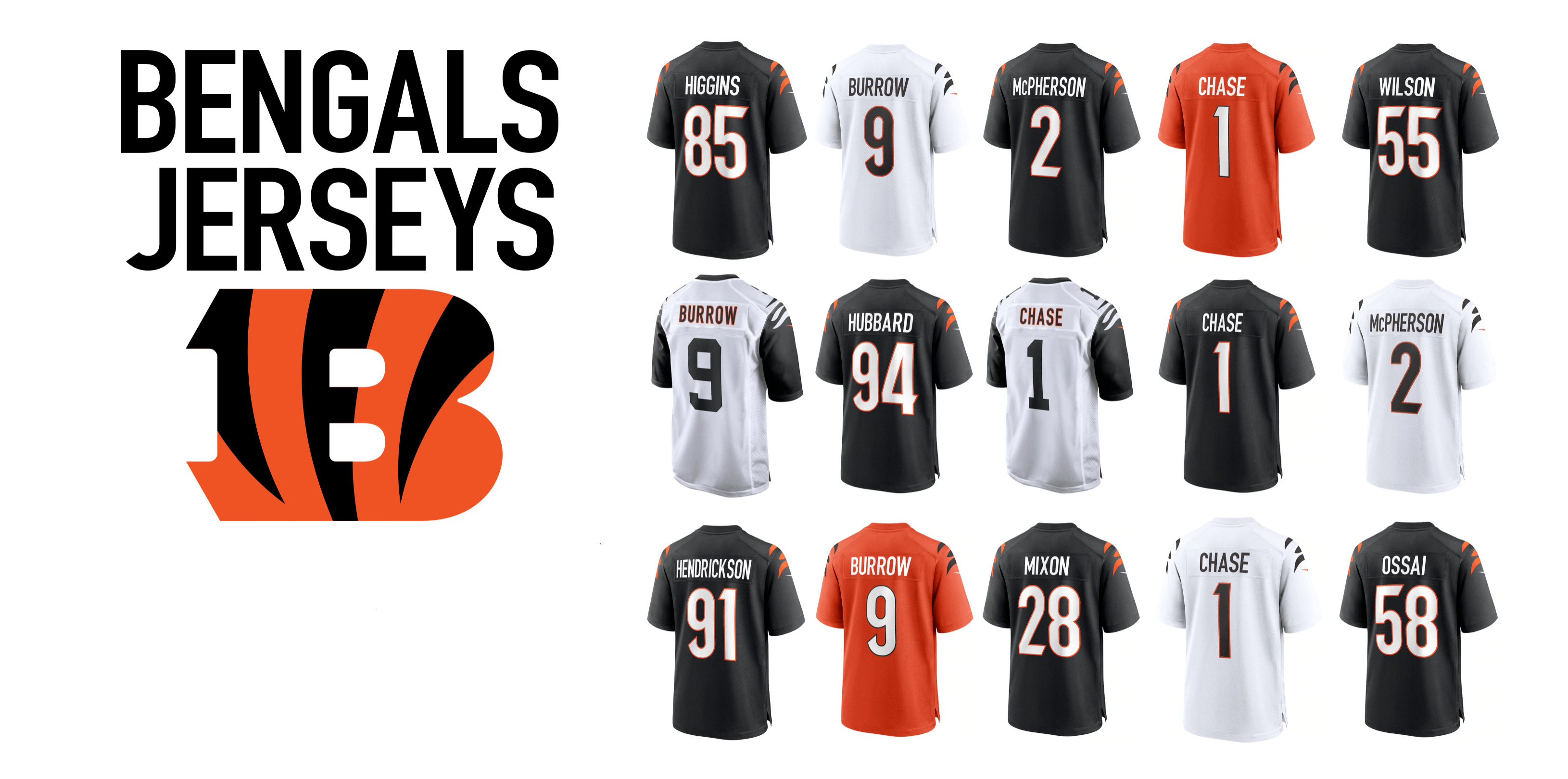 Joe Burrow Ja'Marr Chase Custom Bengalss NCAA Football Jersey CINTI Chase Brown Chad Johnson Sam Hubbard Trey Hendrickson Tee Higgins Mens Women Youth Size S-4XL