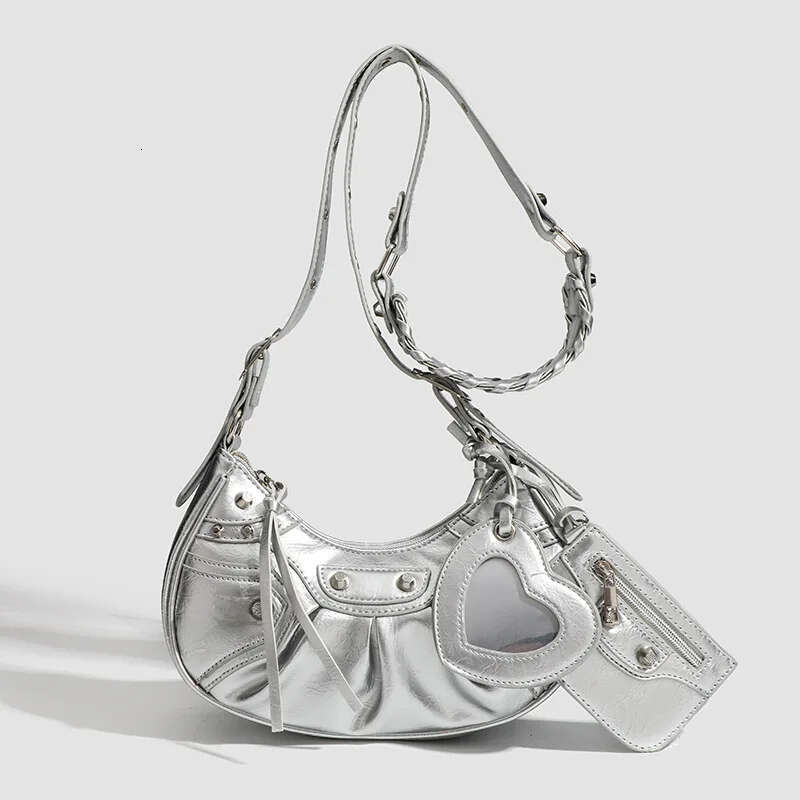Women's Bags Design Rivet Y2k Style Underarm Versatile 3-In-1 Portable One Shoulder Crossbody Crescent Bag, Women Handbags Momei