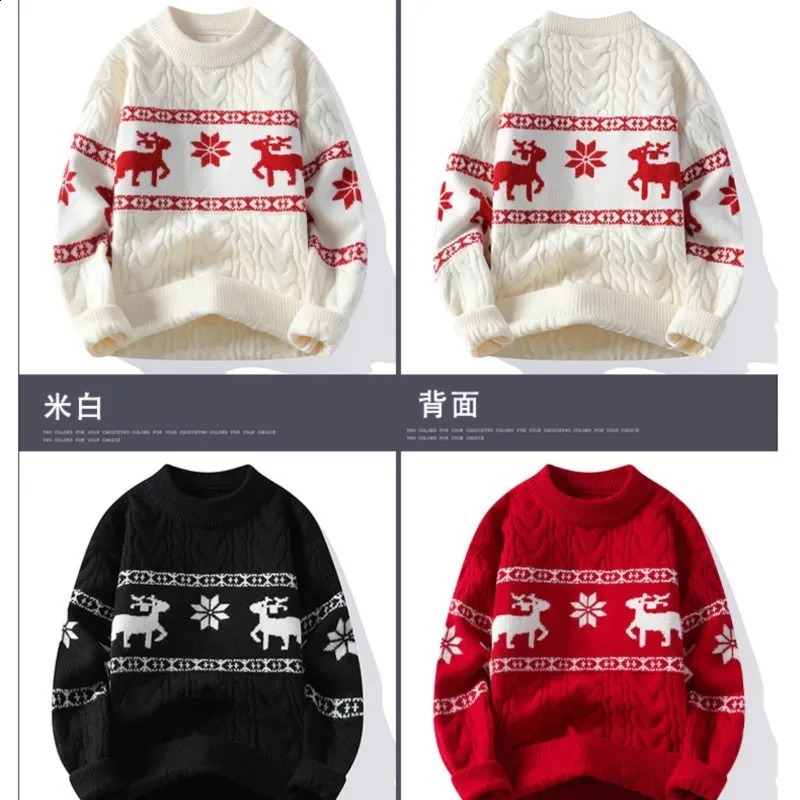 Winter sweater High End y Cashmere Sweater Men Thick Warm Mens Sweaters With Dr Korean Harajuku Christmas Jumper S2511101Y4Q