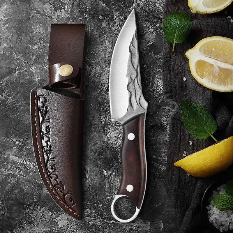 Handmade stainless steel kitchen knife Boning knife fruit with kitchen knife practical chef slicing bread knife kitchen accessory tools Y241227