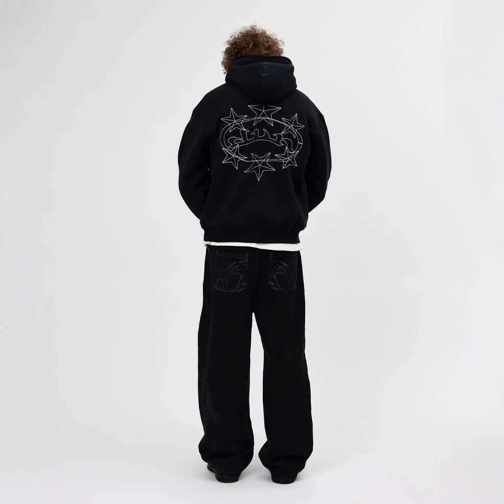 New autumn winter fashion brand star hooded men's and women's pattern hoodie sports street