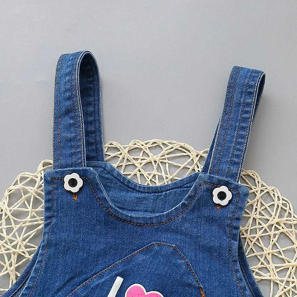IENENS childrens jumpsuit baby girl clothing Trouser childrens girl pants denim jeans Overalls Dungarees W241227