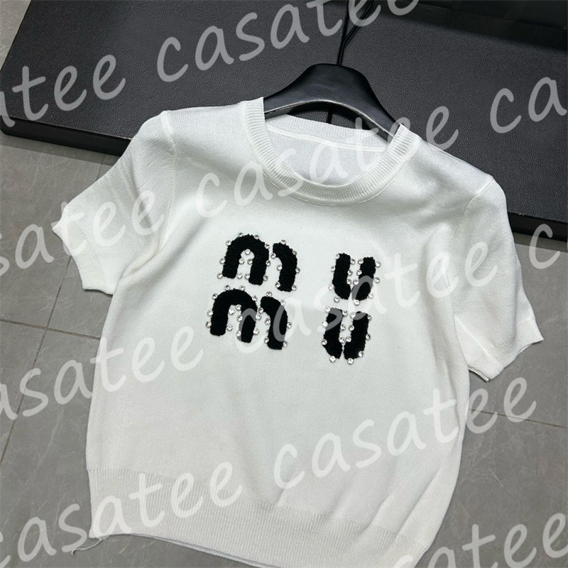 Fashion Designer Knitted T Shirts Autumn Womens Tshirts Brand Classic Letters Tees Multi Options Ladies Short Sleeves Tees T-shirt For Women