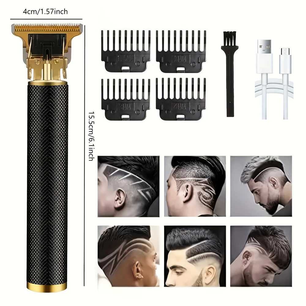 Electric Hair Cutting Machine Vintage T9 Clipper Hair Rechargeable Man Shaver Trimmer For Mens Barber Professional Hair Trimmer W241227