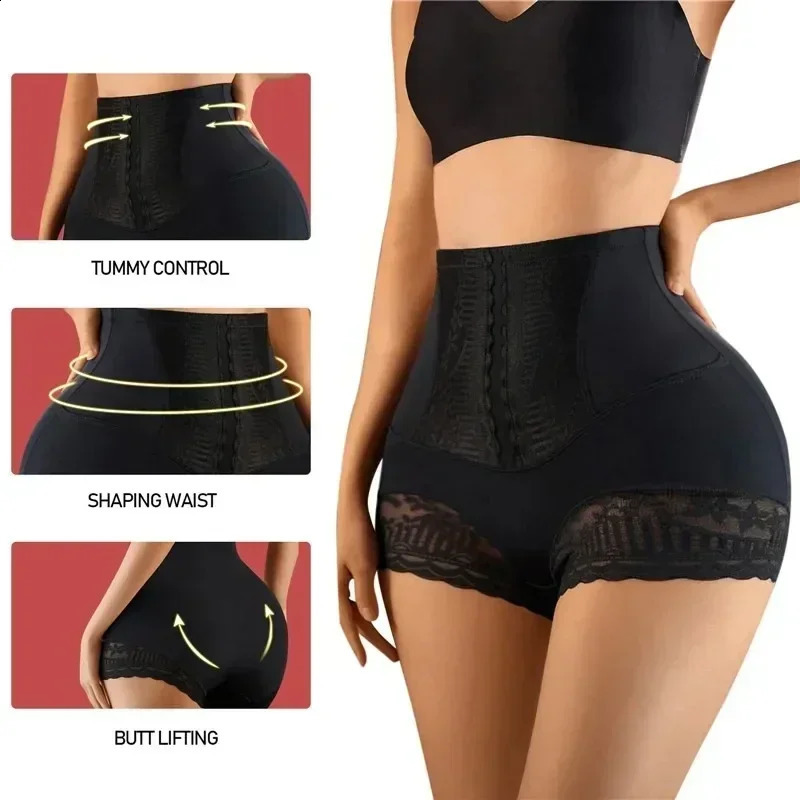 Womens Shapewear Panties High Waist Flat Belly Shorts Butt Lifter Body Shaper Slimming Underwear Postpartum Shaping Panty 241217