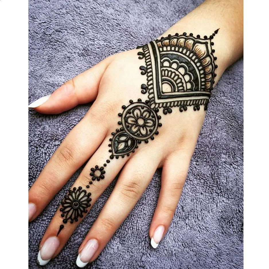 GOLECHA Black Brown Red White Henna Cones Indian Henna Tattoo Paste For Temporary Tattoo Body Art Sticker Mehndi Body Paint 241224