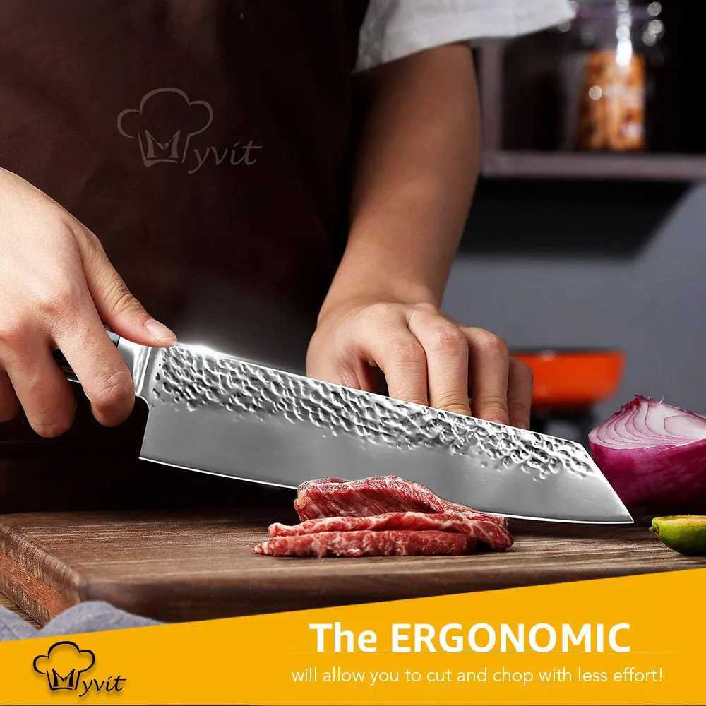 Kitchen Chef Knife Set 5 7 8 inches high carbon stainless steel 7CR17 440c practical meat and fish kitchen knife Y241227