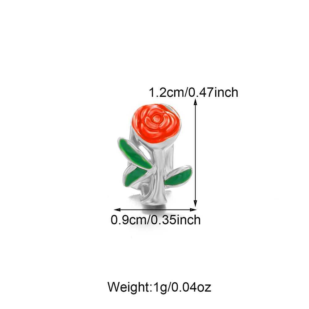 Hip Hop Teeth Grillz Rose Flower She Gold Plated Cs Charm Dental Grills For Men Women Jewelry Halloween Cosplay Gift W241227