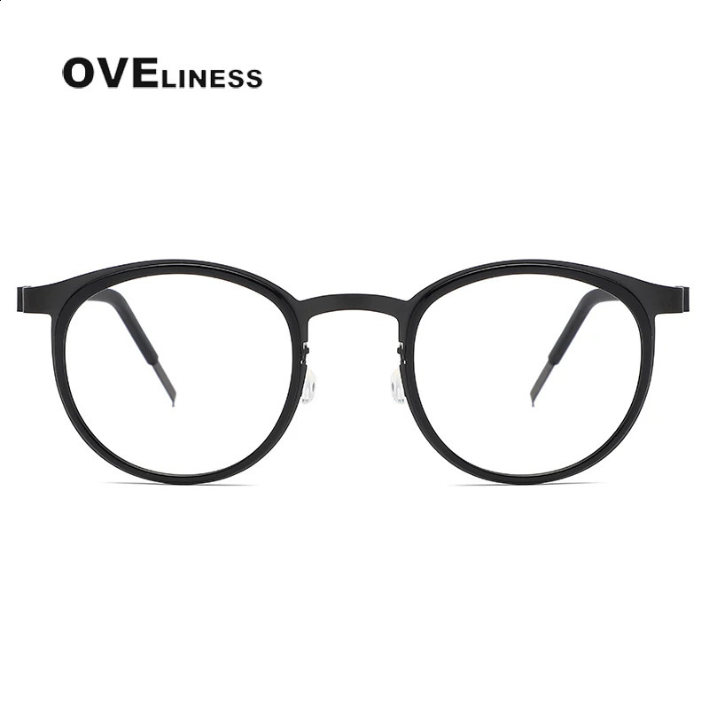 Glasses Frame for Men Metal Vintage Round Prescription Eyewear Myopia Optical Eyeglasses Spectacle 241227