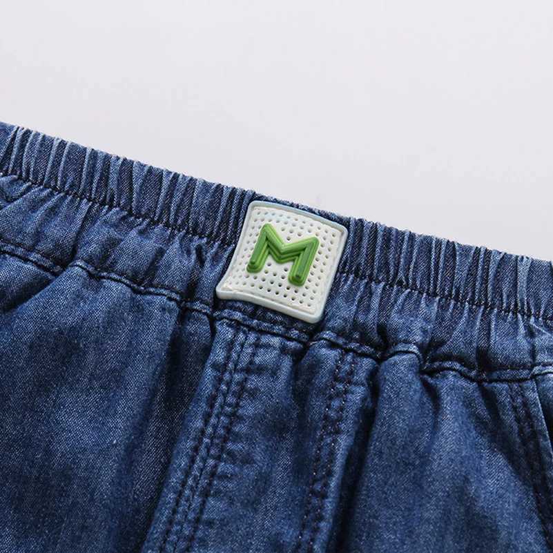 2024 Spring and Autumn Boys Versatile Fashion Gradient Letter M Jeans/Casual Pants 1-6 Years Old W241227