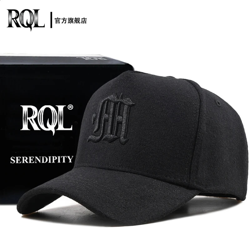 Mens Winter Wool Hat Thick Warm High Dome Baseball Cap Large Size Trucker Cap Adjustable Embroidered Fashion Sport Hat 241226