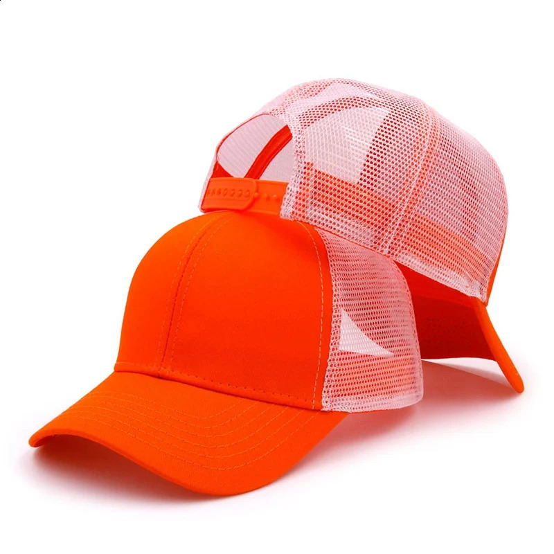 Custom Mesh Splicing Breathable Adjustable Baseball Cap Men Hip Hop Summer Shade Hat Outdoor Women Trucker Caps 241226