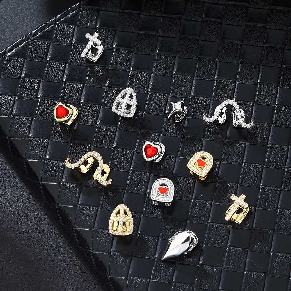 1 piece of single star pattern d teething Grilz detachable dental grill teeth punk teeth Cs W241227