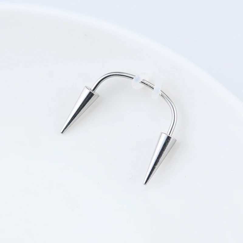 1PC Dracula Steel Piercing Jewelry Stainl Steel Septum Piercing Bo Decorations Vampire Fangs Zombie Teeth W241227