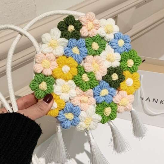 Ethnic Style Su Women's New Fashion Trend Wer Small Round Bag, Stylish And Versatile Single Shoulder Crossbody Bag