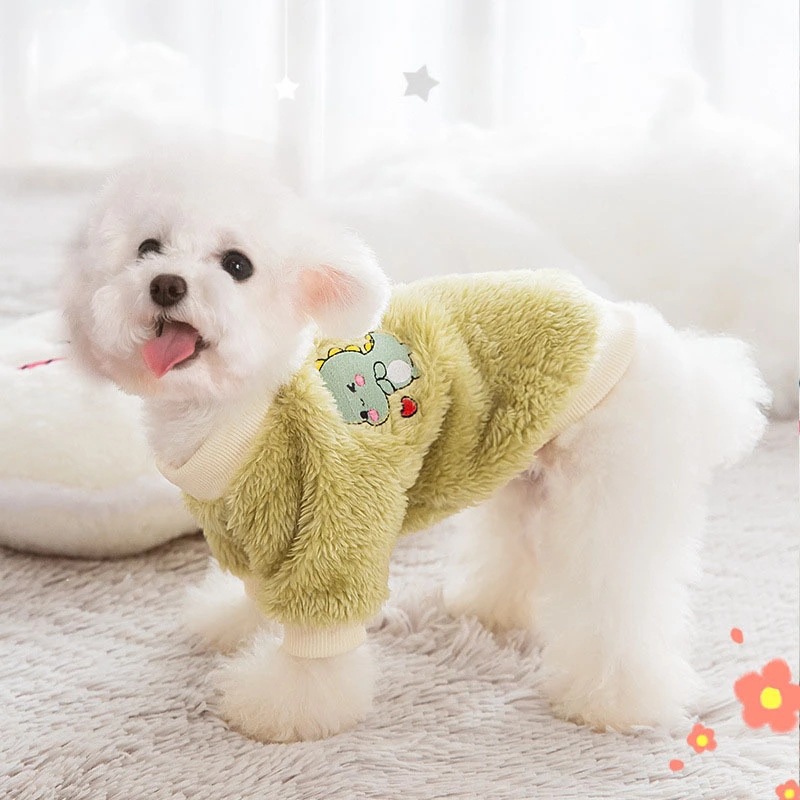Small Dinosaur Cute Pet Clothes Autumn Teddy corgi Beard Small Dog Puppy Cat Dog Autumn Winter Clothes