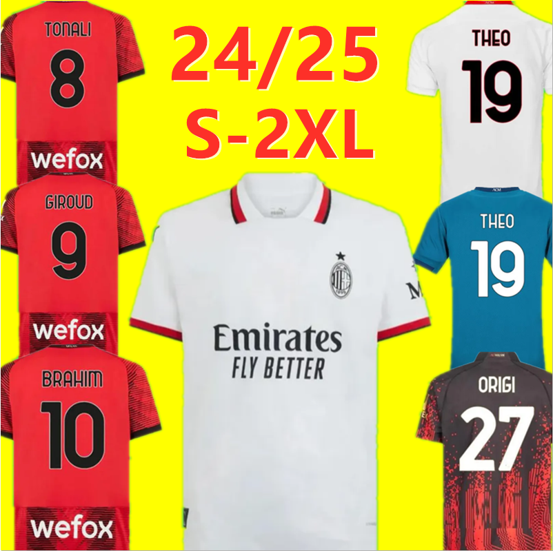 16 17 18 19 20 21 22 23 24 25 PULISIC RAFA LEAO Milan Soccer Jerseys 2024 2025 125-Year Anniversary REIJN R.LEAO M.MAIGNAN IBRAHIMOVIC Uniforms Men Football Shirt 4xl