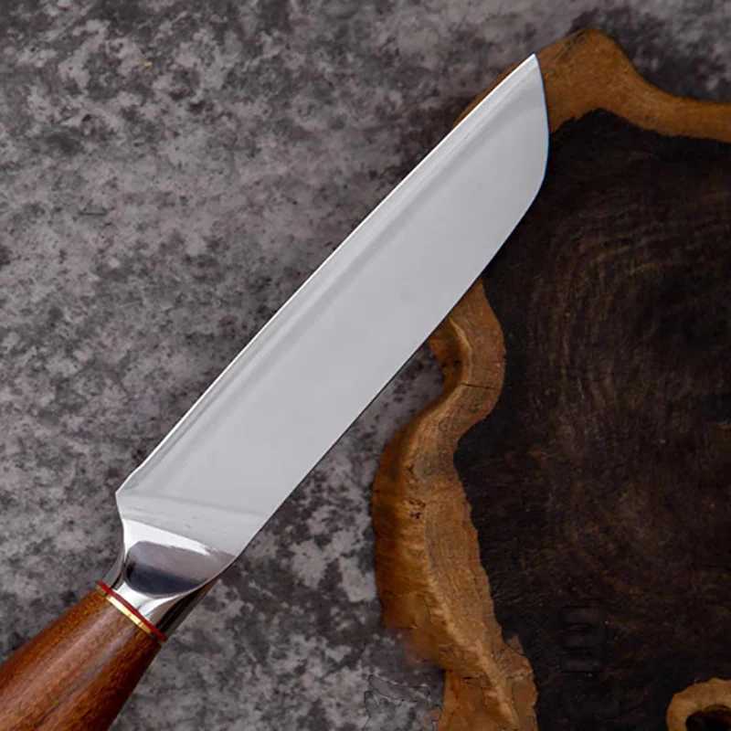 Utility Knife M390 Core 3 Layer Clad Steel Blade Wood Handle Sharp Santoku Cleaver Slicing Paring Kitchen Knives Cooking Tools Y241227