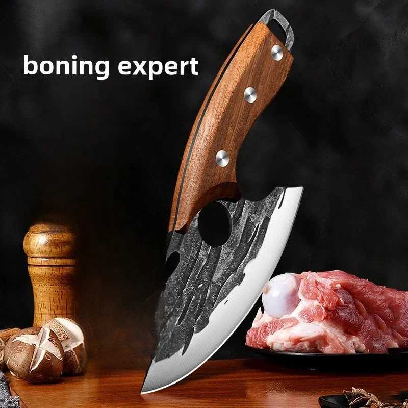 Forged But Kitchen Knife Accessories Handmade Household Chef Cook Knife Boning Knives for Meat Cleaver Vegetables Cutter Y241227