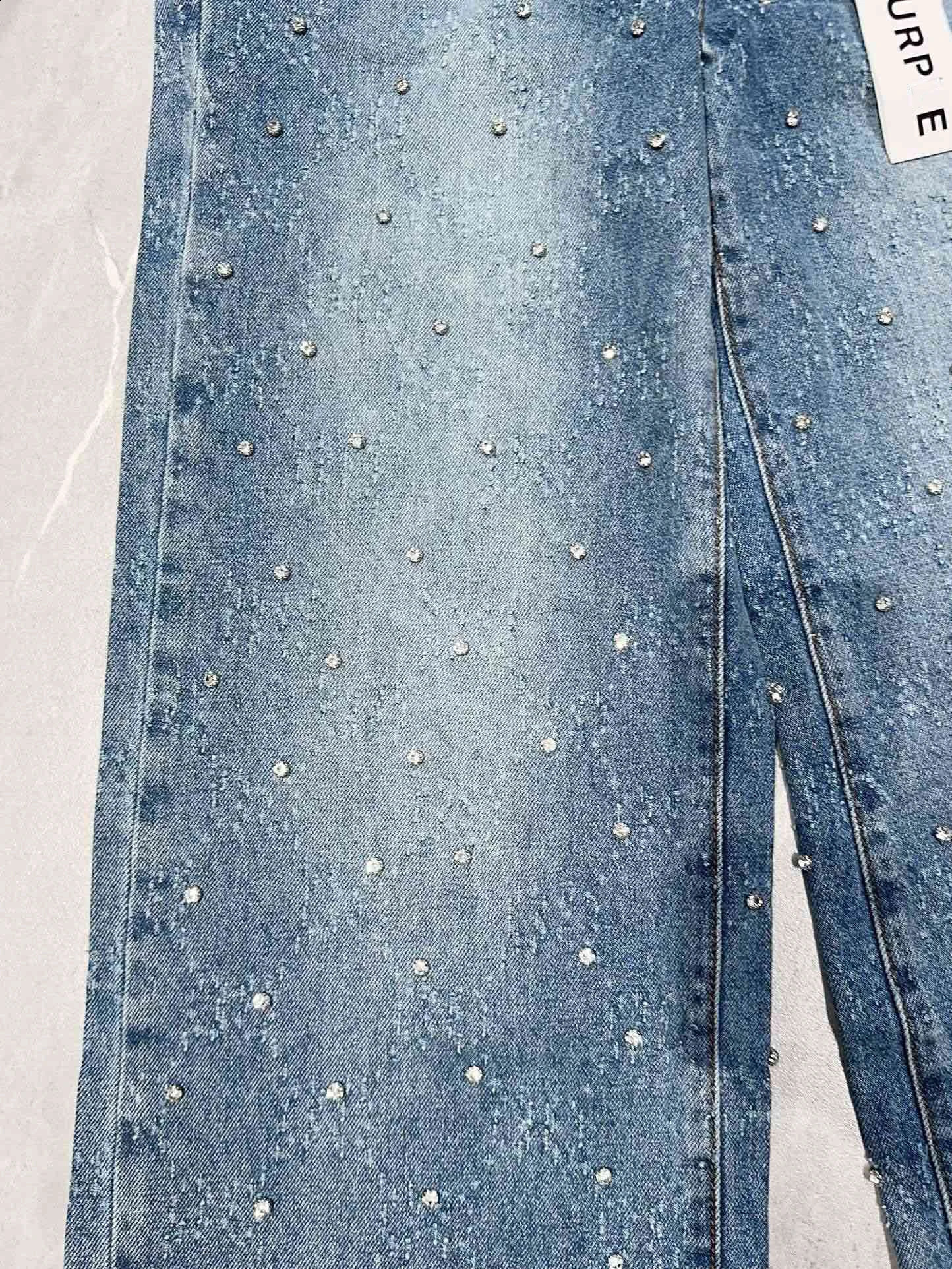 Heavy Weight Blue Diamonds Mens Baggy Pants American Streetwear s Wide Leg Denim Jeans 241226